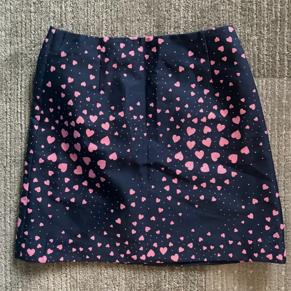 Lilly Pulitzer Dresses & Skirts - Blue skirt with pink hearts